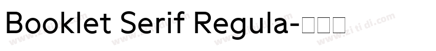 Booklet Serif Regula字体转换